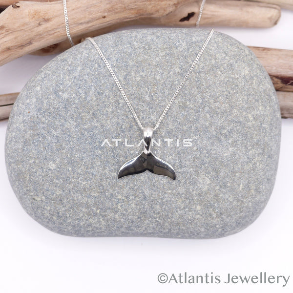 Whale Tail Necklace Sterling Silver