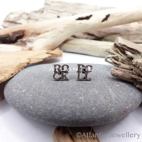Rock and Roll push back Earrings in Sterling Silver
