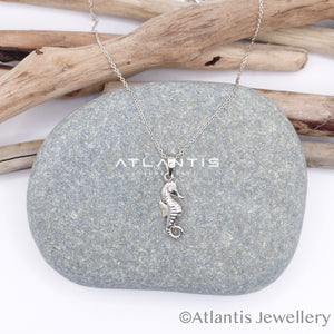 Seahorse Necklace in Sterling Silver with Chain