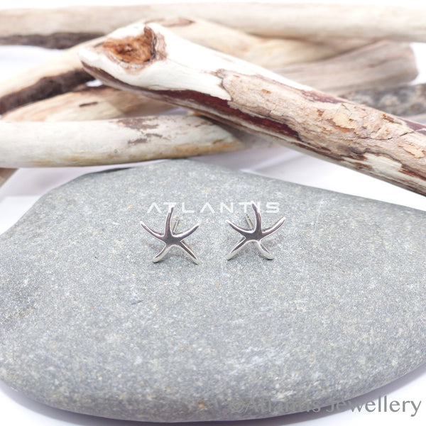 Starfish Sterling Silver push back Earrings