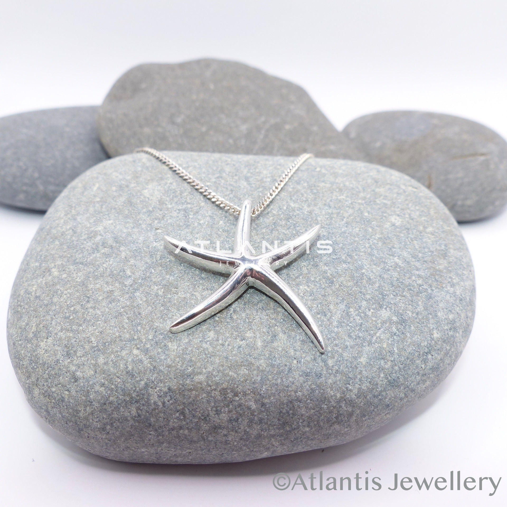 Silver Plated Starfish Charm Pendant For Girls and Women