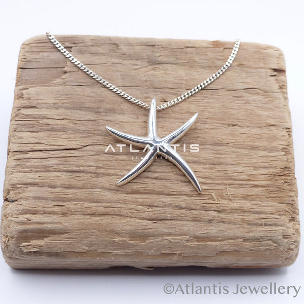 Starfish Necklace in Sterling Silver 925